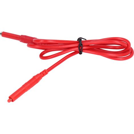 Câbles de Test Banane Mâle-Mâle Empilables Multimètre Kit Fils Électriques 4mm Rouge J.70027 Lot (1/5)