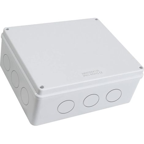 Boîte de jonction étanche en ABS IP65 - 300 x 250 x 120 mm - Étanche à la poussière - Boîtier de protection blanc (1/5)