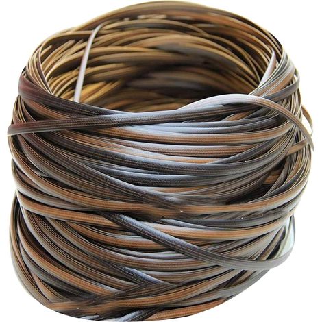 Rotin en plastique - 32 m - Matériau de réparation en osier - Haute résistance - Kit de réparation pour chaises de terrasse - Réparation de meubles en osier - Marron (1/5)