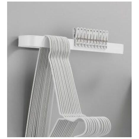 Porte Sopalin Mural Blanc, 33cm Porte Essuie Tout Mural Auto-Adhésif ou à Percer, Support Sopalin Space en Aluminium pour Cuisine, Salle de Bain, Placards, Vertical ou Horizontal, Blanc (1/2)