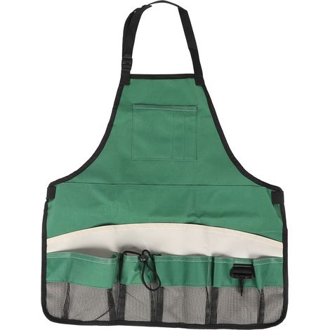 Sac à Outils En Tissu Oxford - Tablier De Travail Avec Ceinture Réglable - Pour Jardinage, Bricolage Et Électricité - 1 Pièce (1/5)