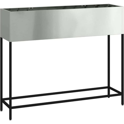 Bac de jardin，Jardinière surélevé Argent 100 x 26 x 82 cm Acier galvanisé CFW35059