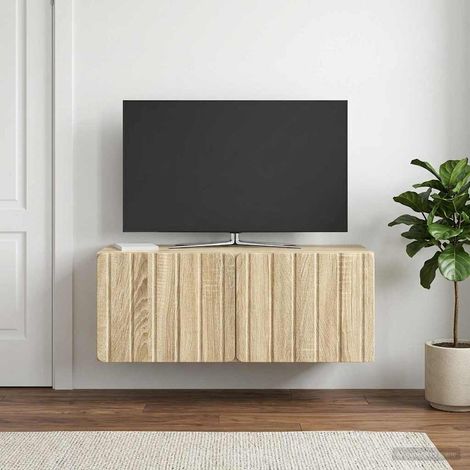 vidaXL Wall-Mounted TV Cabinet 78.5 x 31 x 30 cm Sonoma Oak (1/5)