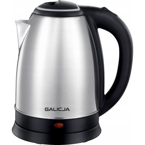 Bollitore elettrico in acciaio inox argento e nero, 1500W, 1,8L