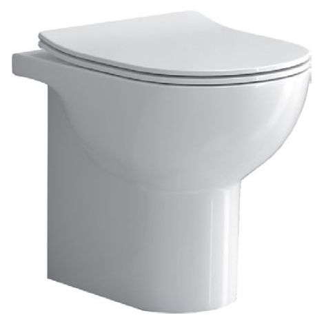Cuvette WC Rimless à poser EOLIS 52x36x40cm - avec abattant à frein de chute