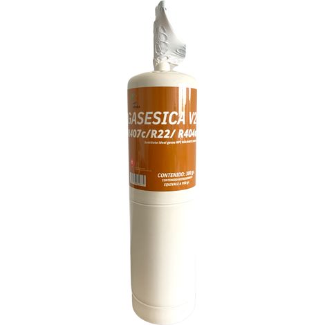 Gas Ecológico V2 380g  Sustituto R407C R404A R22  Incluye Llave de Paso  No Fluorado y Ahorro Energético de un 30%