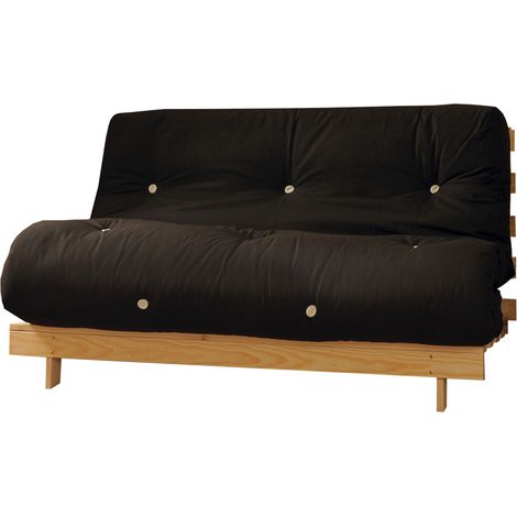 4ft Wooden Futon Set Frame and Mattress in Lilac