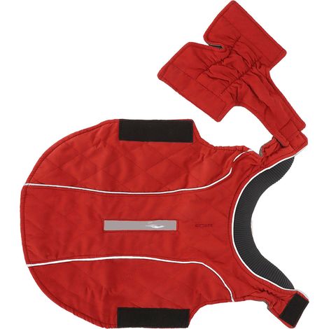Manteau d'hiver rétro épais et chaud pour chien, doux pour la peau et réfléchissant, pour chiens moyens et grands, rouge, taille XXL (1/5)