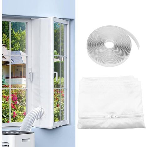 Bande étanchéité amovible fenêtre 300 cm – Pour climatisation – Sans perçage – Isolation air chaud/froid (1/4)