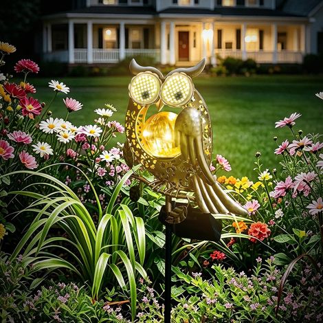 Lampes solaires pour décoration extérieure, hibou solaire décorations d'extérieur (1/5)