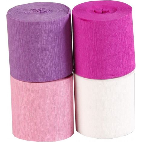 B. 4 RO. PAP. CREPE CLAIREFONTAINE 5X10M ROSA