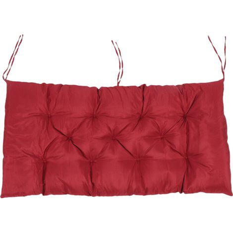 Jeffergarden Coussin de banc intérieur/extérieur en coton PP imperméable et résistant au soleil, pour fauteuil suspendu, mobilier de jardin et canapé deux places, couleur rouge bordeaux. (1/5)