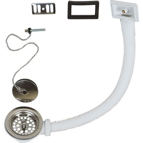 Bonde de desagüe de plástico para fregadero, diámetro 60 mm