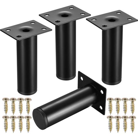 4 Pcs Pieds de Meubles, 10cm Pieds de Meubles Réglables, Pieds d'Armoire, Pieds de Canapé, Pieds de Table, Pieds de Support de Remplacement, Pieds d'Armoire (1/5)