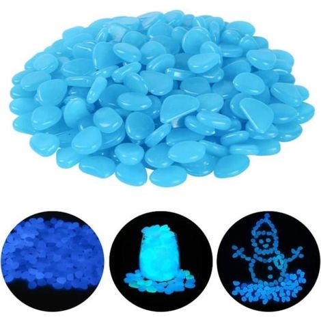 200 Pcs Pierre Lumineuse, Galet Lumineux Cailloux Artificiels Pierres Décoratives dans la Nuit pour Jardin Extérieur (1/4)