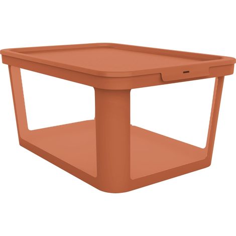 Rotho Aufbewahrungsbox Albris mit Deckel 57 x 39 cm 45 L coral clay Aufbewahrungsbox (1/3)