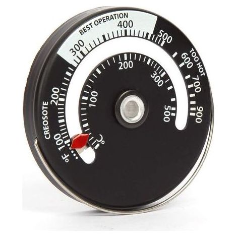 Poêle magnétique poêle à bois thermomètre cheminée moniteur de température jauge pour conduit de fumée brûleur à bois barbecue (1/4)