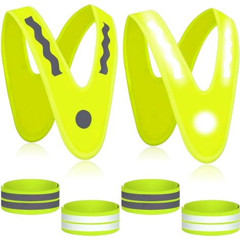 Gilets de sécurité réfléchissants haute visibilité pour enfants et adultes, lot de 2, taille unique (1/5)