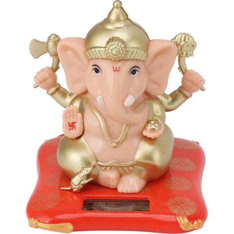Dekorative Solar-Ganesha-Figur für Zuhause, Garten und Auto-Armaturenbrett (1/5)