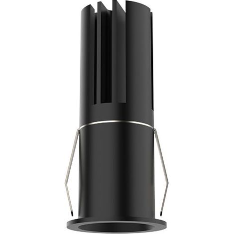 Spot LED Encastrable D30 5W IRC90 Rond Noir Mat ZAMBELIS Hors Transfo S205 - 24 deg - Blanc chaud - 3000K