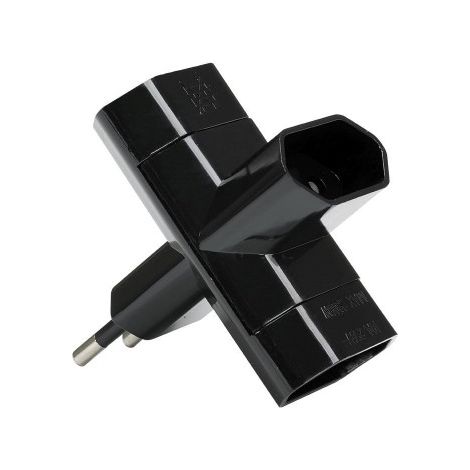 ADAPTADOR 3 TOMAS 10A 250V NEGRO - SIMON BRICO