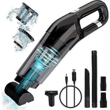 Aspirateur portatif sans fil, aspirateur portatif rechargeable, petit aspirateur de voiture, 120 watts (1/5)