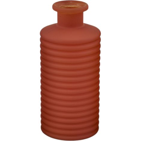 L'Arcolaio Matt Vaso Rughe 9,5 x 9,5 x 21,3 Cm Bomboniera / Centrotavola Ruggine
