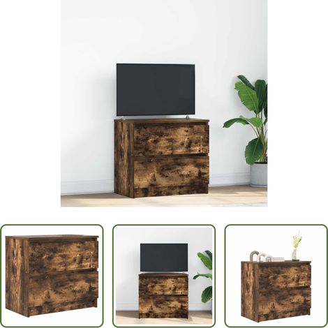 vidaXL Stauraum -  TV-Schrank Räuchereiche 60x35x54 cm Holzwerkstoff (1/5)