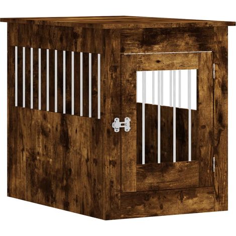 Mobile gabbia per cani 55 x 80 x 68 cm marrone 020043358