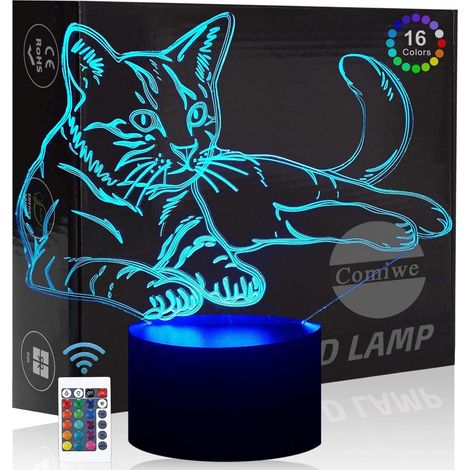 3D-Eulenlampe, Eulengeschenk, dekorative Eulenlampe, Eulengeschenk für Kinder, 3D-Eulen-Nachtlicht mit Fernbedienung, 3D-Eulen-LED-Licht, ein Geschenk, das sich für ein 7-jähriges Mädchen eignet. (1/5)