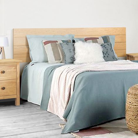 Tête de lit en bois coloris chêne Cambrian - longueur 156 x hauteur 45 cm -PEGANE-