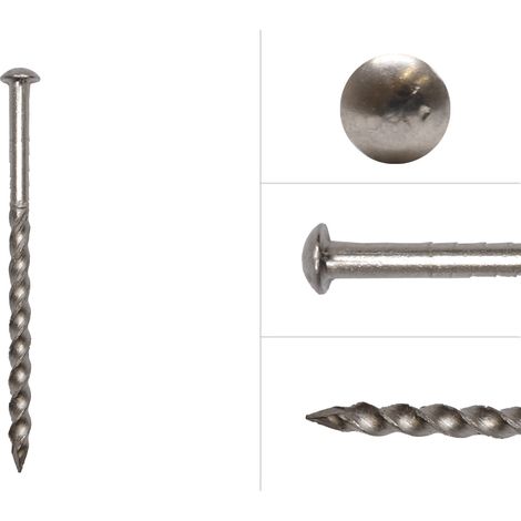 Pointes à tête bombée en acier inoxydable 3.2 x 55 mm - 500 gr (1/2)