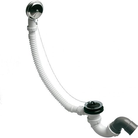 S-34 Desagüe Bañera Sifónico Flexible con Tuerca Ø40 JIMTEN (1/3)