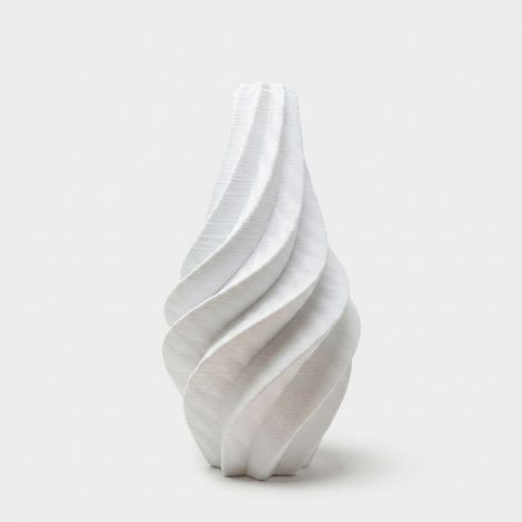 Vaso decorativo in porcellana piccolo 3D Wind (1/2)