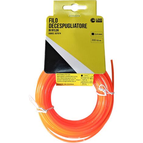 C FILO DECESPUGLIATORE QUADRO ORANGE-S MM2.4X10MT- 1,0 pz