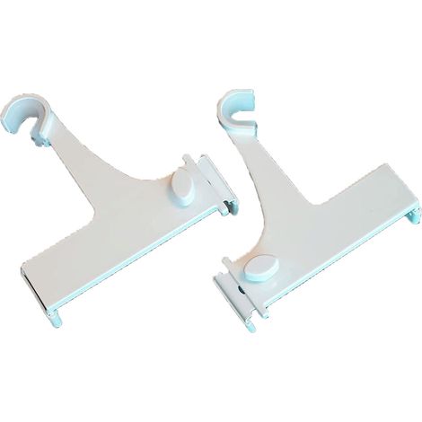 Supporto Asse Tenda Coppia Appoggio Bastone 20-28d Regolabile 14-24 cm Bianche (1/5)