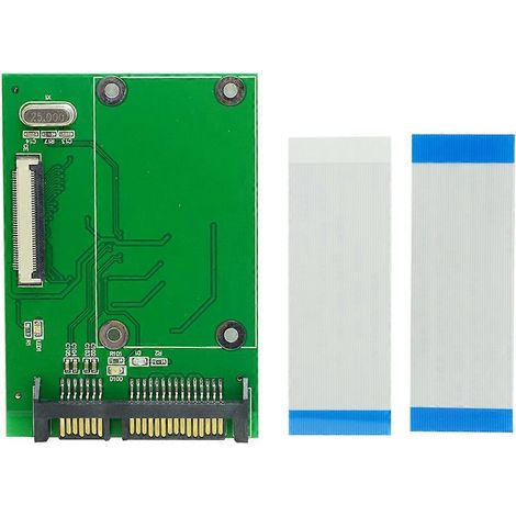Carte adaptateur convertisseur pour disque dur SSD/HDD 1,8 pouce 40 broches ZIF/CE vers SATA 7+15 broches 22 broches (1/4)