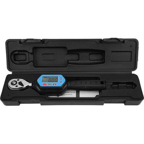 Clé dynamométrique numérique professionnelle ajustable - Précision 0.01 - Ratchet 3/8 pouce - Pour industrie et réparation - Torque jusqu'à 60 N.m - Livrée en boîtier plastique (1/5)