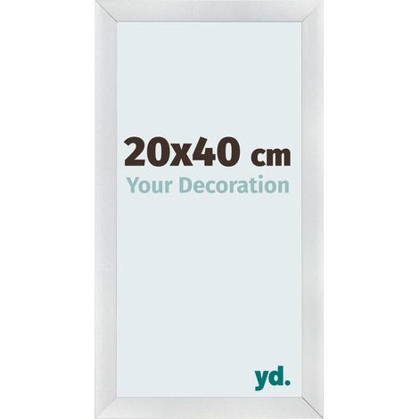 yd. - Cadre photo 20x40 - Argent Mat - MDF - Pisa (1/5)