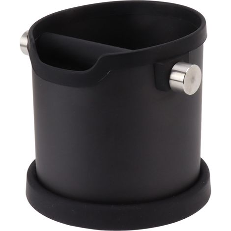 Récipient à marc de café semi-automatique en acier inoxydable et silicone. Bac de récupération du marc de café.