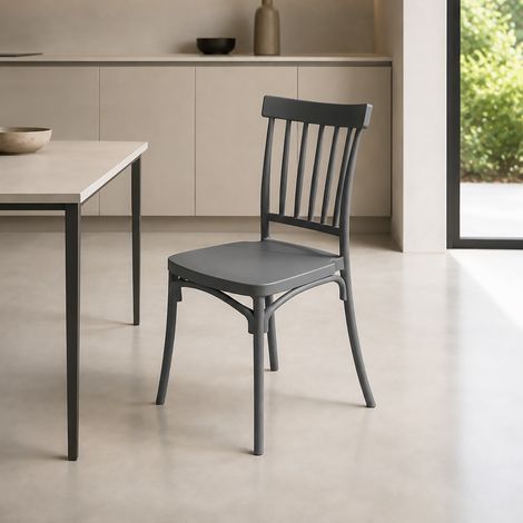 SEDIA MOD. HAPPY IN POLIPROPILENE GRIGIO (1/5)