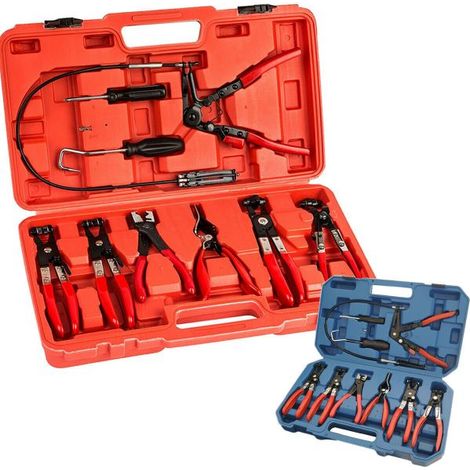 SET KIT DI 9 PINZE PER FASCETTE MORSETTI AUTO SMONTA FASCETTE AUTO (1/5)