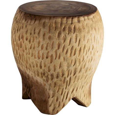 Table basse ethnique en bois suar finition vieillie marron - Marron vieilli bois naturel (1/5)
