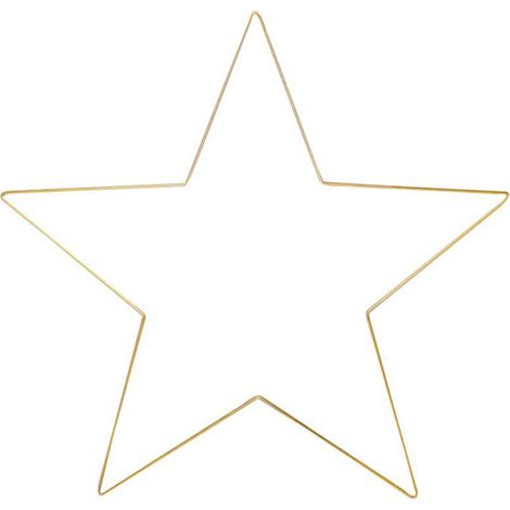 Sternförmiger Eisenring, Metall-Bastelreifen für Kränze, Wanddekoration, Gold, 300 mm (1/5)