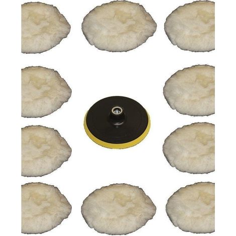 10 peaux de polissage 220mm avec disque de polissage
