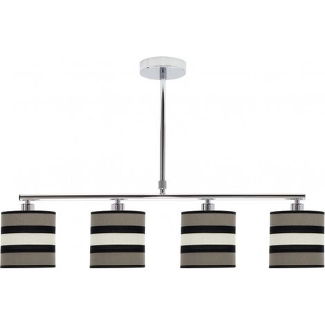 Lampara Karla 4xe14 Topo/beis Regx75x14 Cm