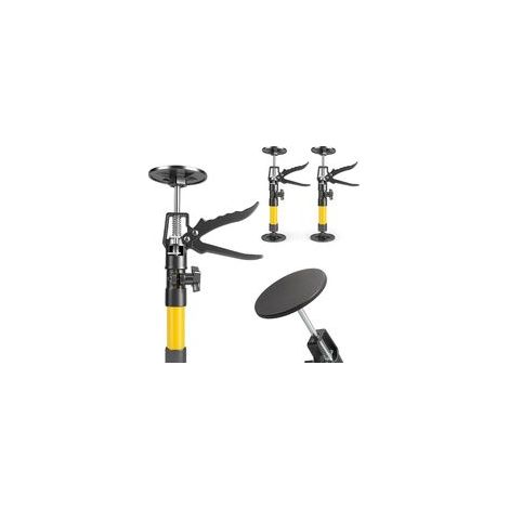 Set mit 2 Deckenhalterungen, Einhand-Montagehalterung: Teleskopstütze 30–59 cm, Schranklift mit 360°-Drehung für Deckenpaneele, Küchenmontage, Heimwerkerbedarf (1/5)