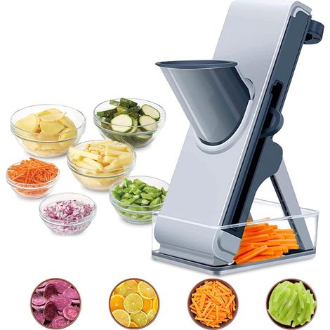 Mandoline de cuisine, hachoir à légumes, hachoir à aliments, pour la préparation de repas à base de légumes (1/2)