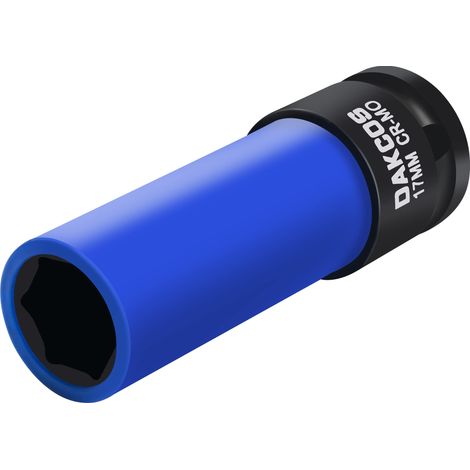 Douille 17 mm 1/2" Clé à choc pour écrou de roue, bleue (1/5)