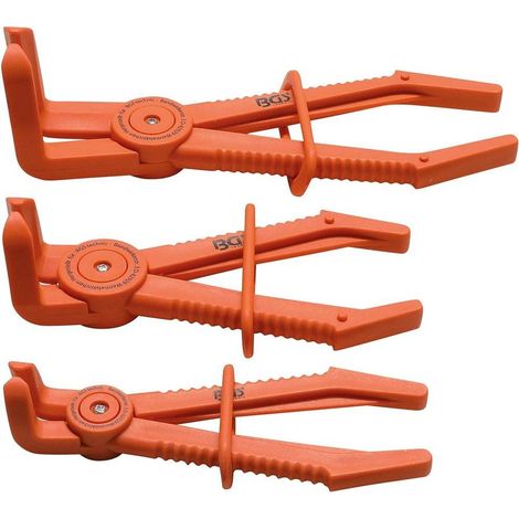 Jeu de Pinces pour Durites Flexibles Coudées 90 deg. 155-255 mm - 3 pcs - Précision et Maniabilité - D-Work (1/5)